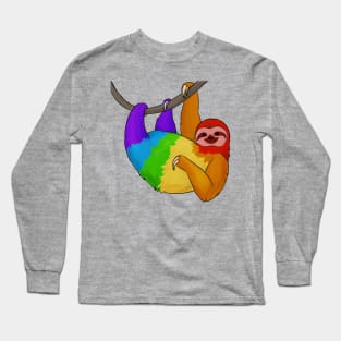 Rainbow Pride Sloth Long Sleeve T-Shirt